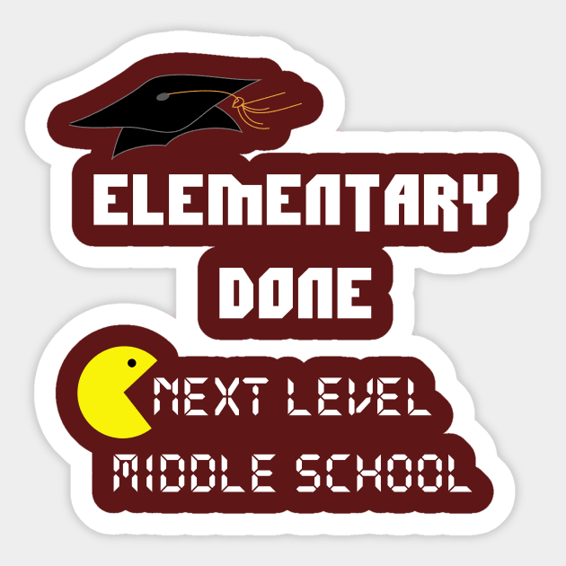 Elementary Done next level middle school Sticker by hippyhappy